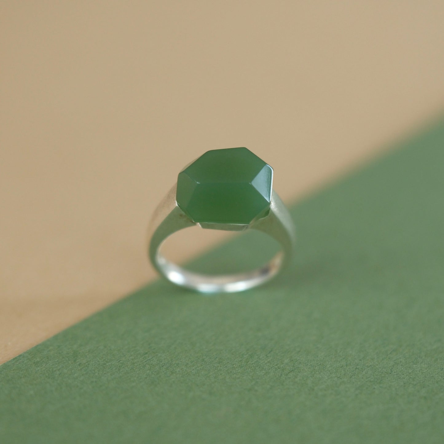 Minimalist Hetian Jade Ring
