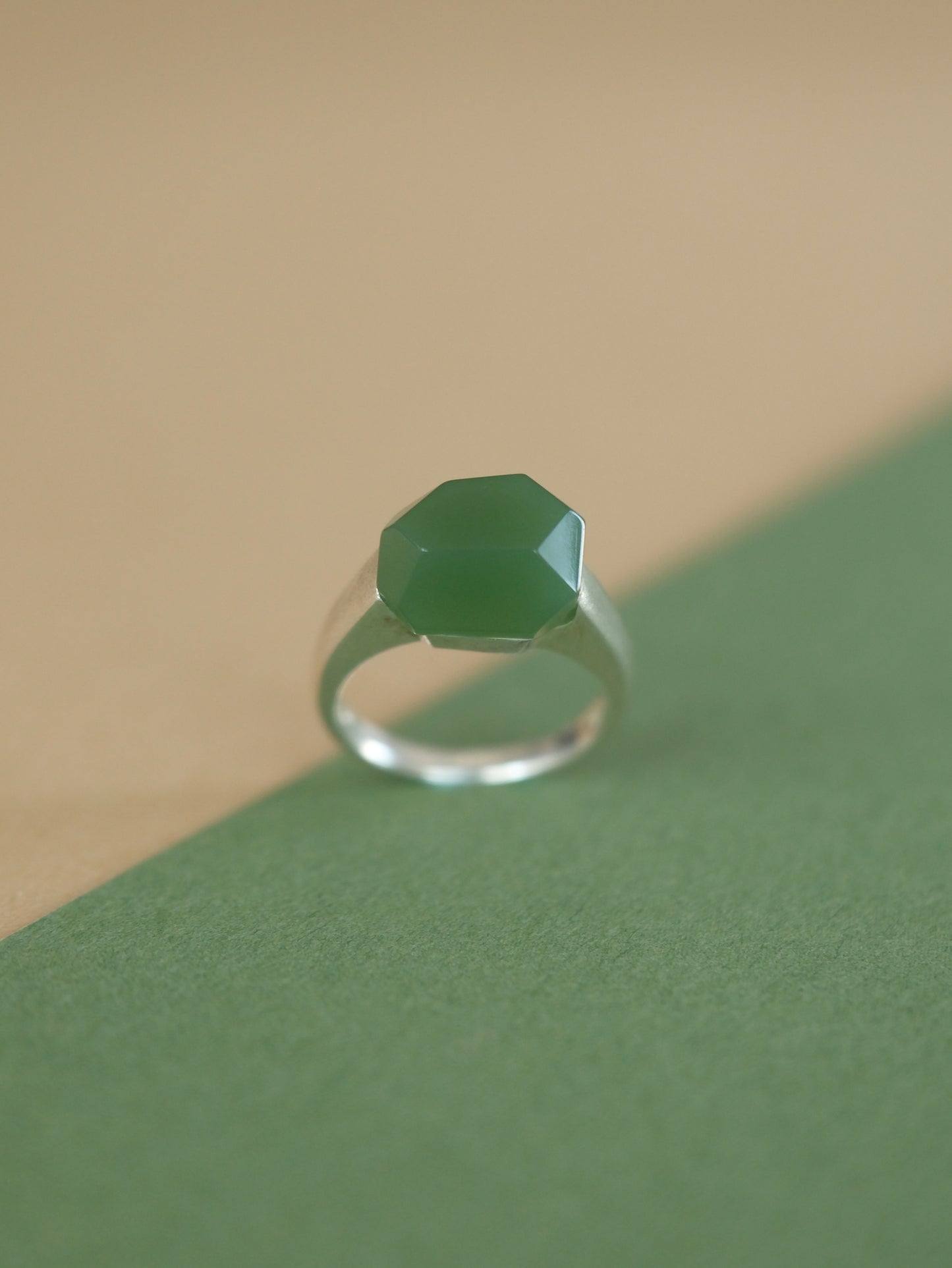 Minimalist Hetian Jade Ring