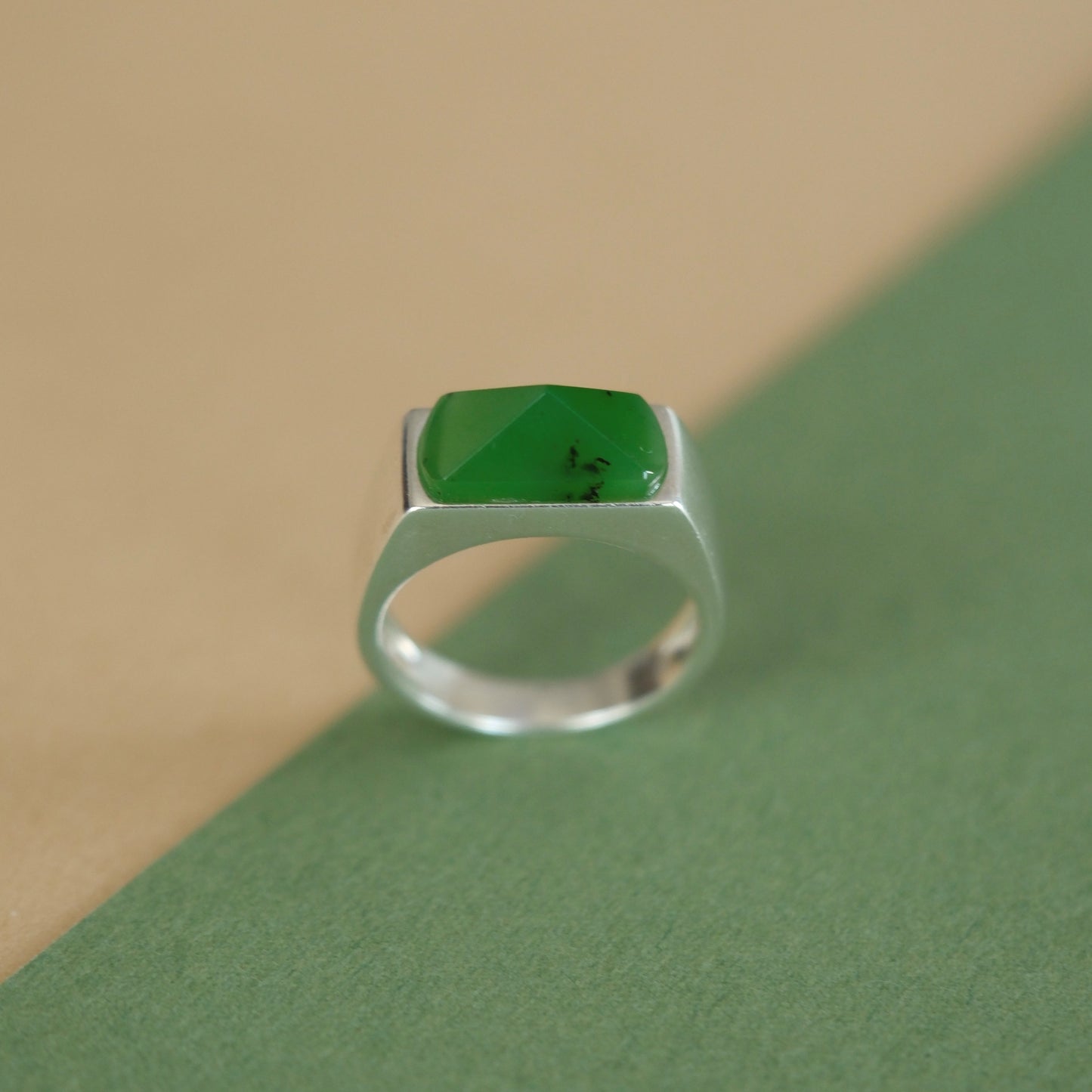 Minimalist Hetian Jade Ring
