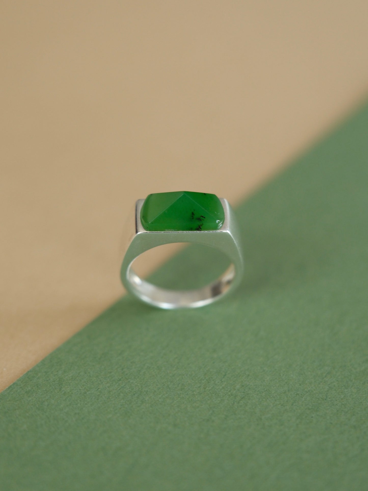 Minimalist Hetian Jade Ring