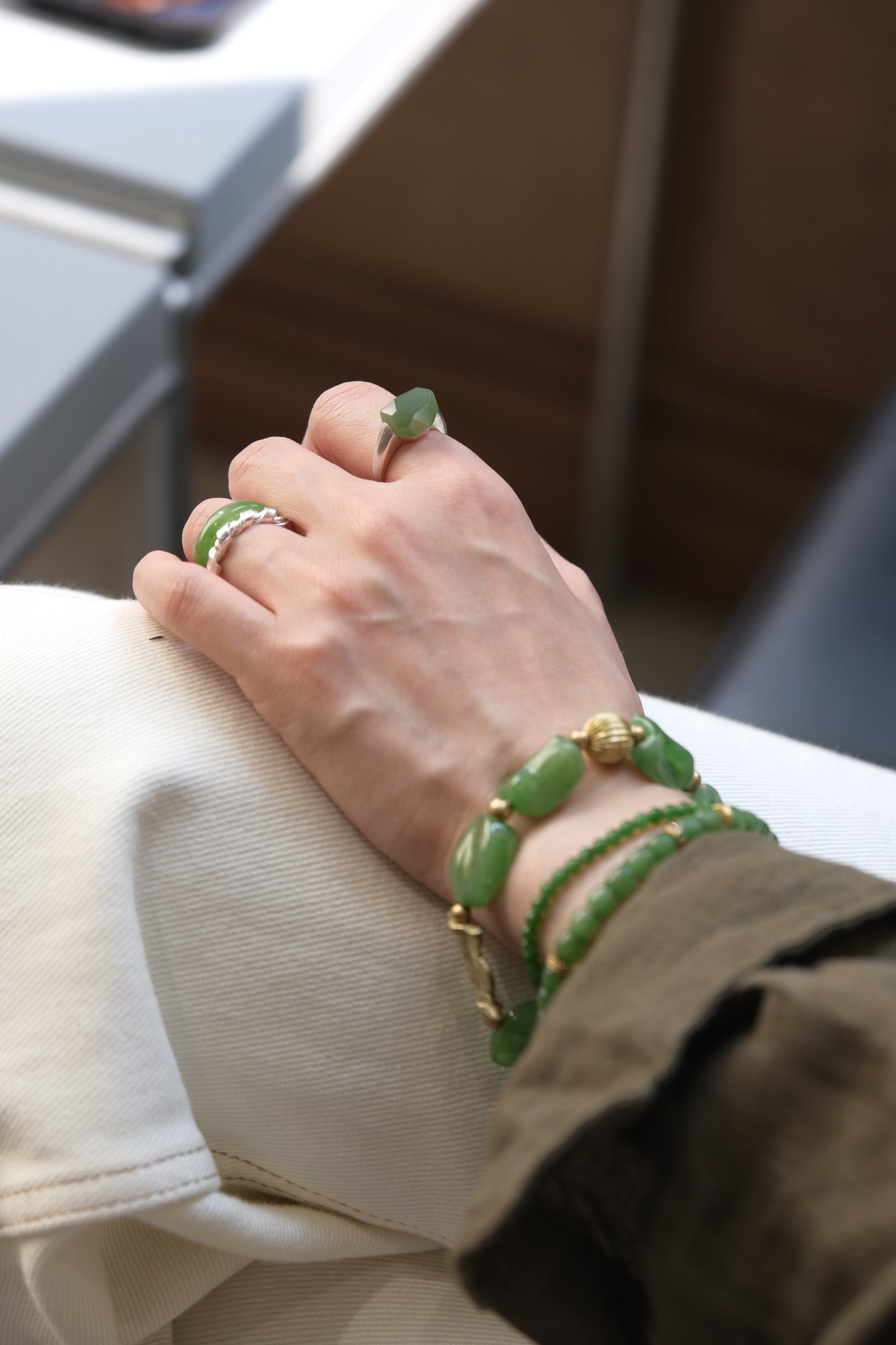 Minimalist Hetian Jade Ring