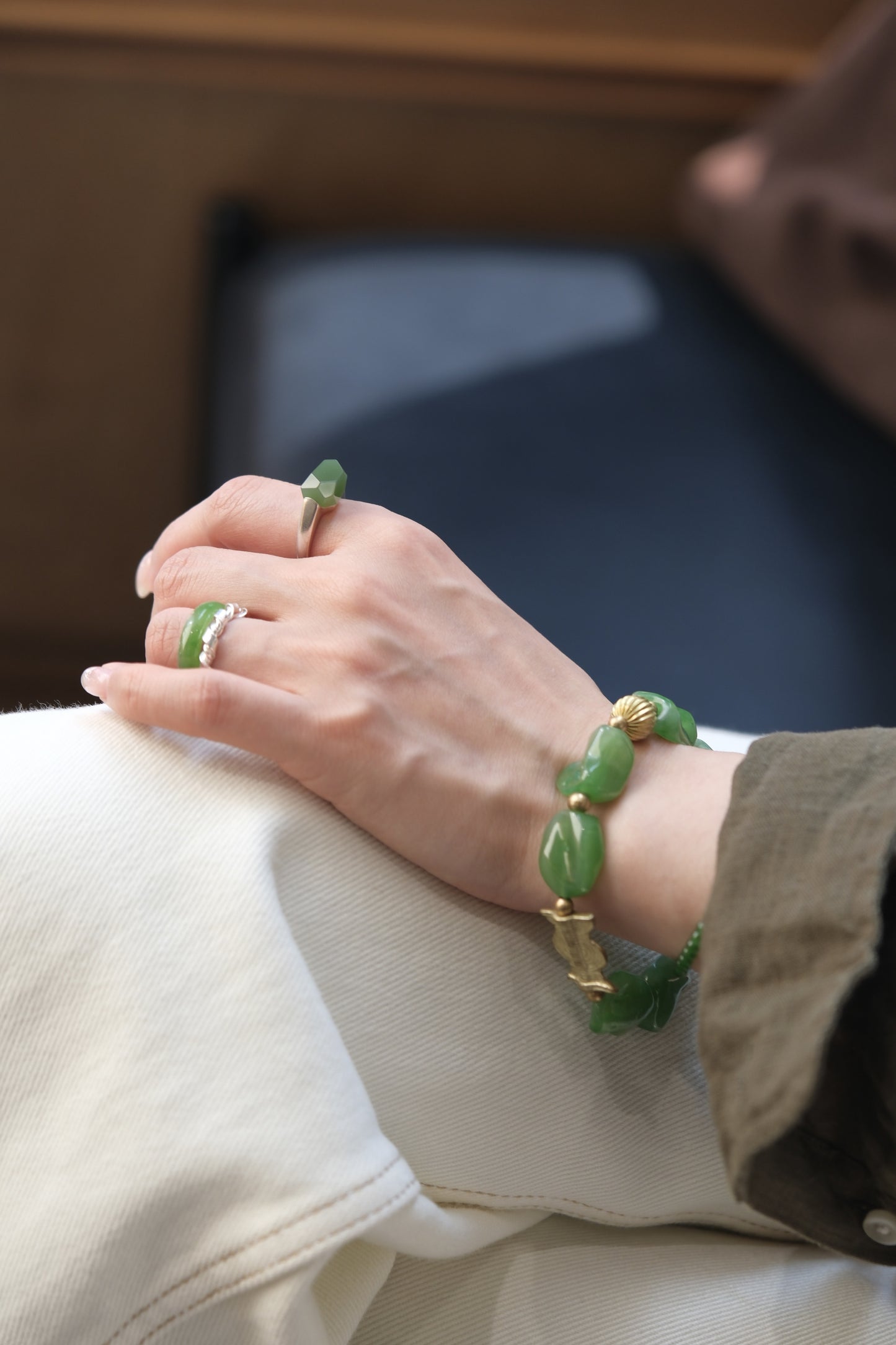 Minimalist Hetian Jade Ring