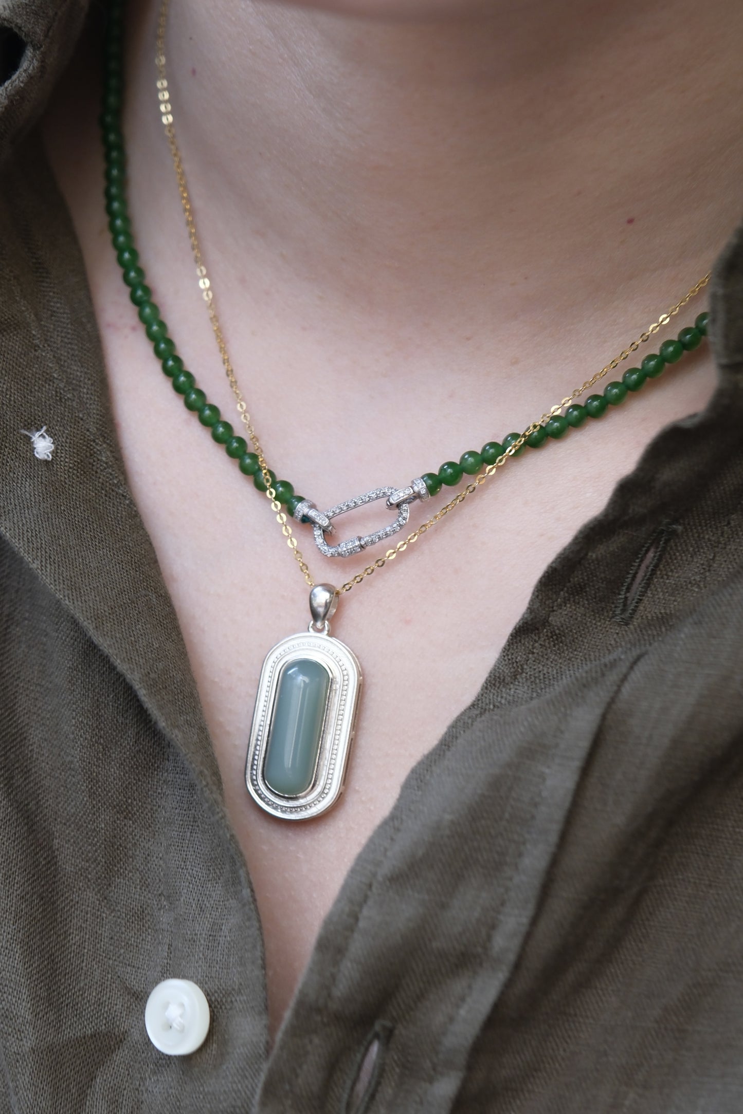 Pharaoh’s Legacy | Pastel Green Hetian Jade Pendant | Timeless Royalty