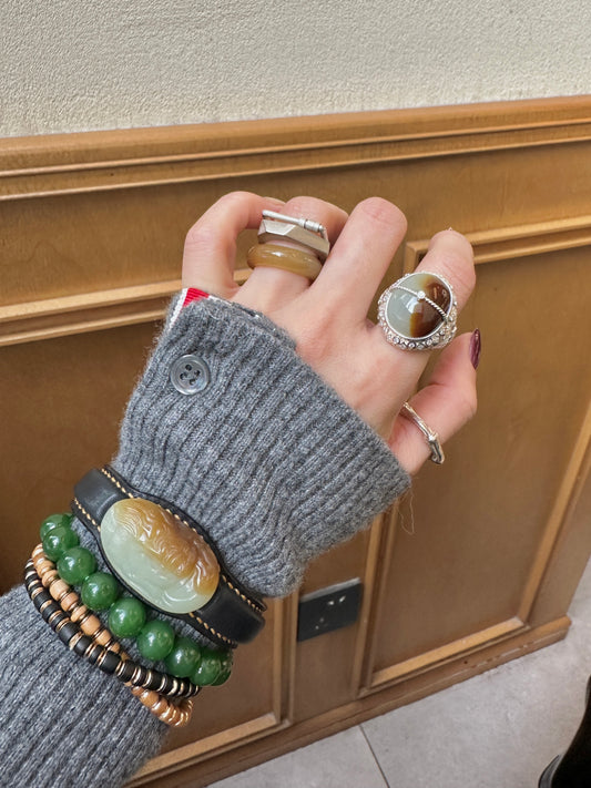 JADE LEATHER BRACELET – A SINGLE THOUGHT, A SHIFT WITHIN