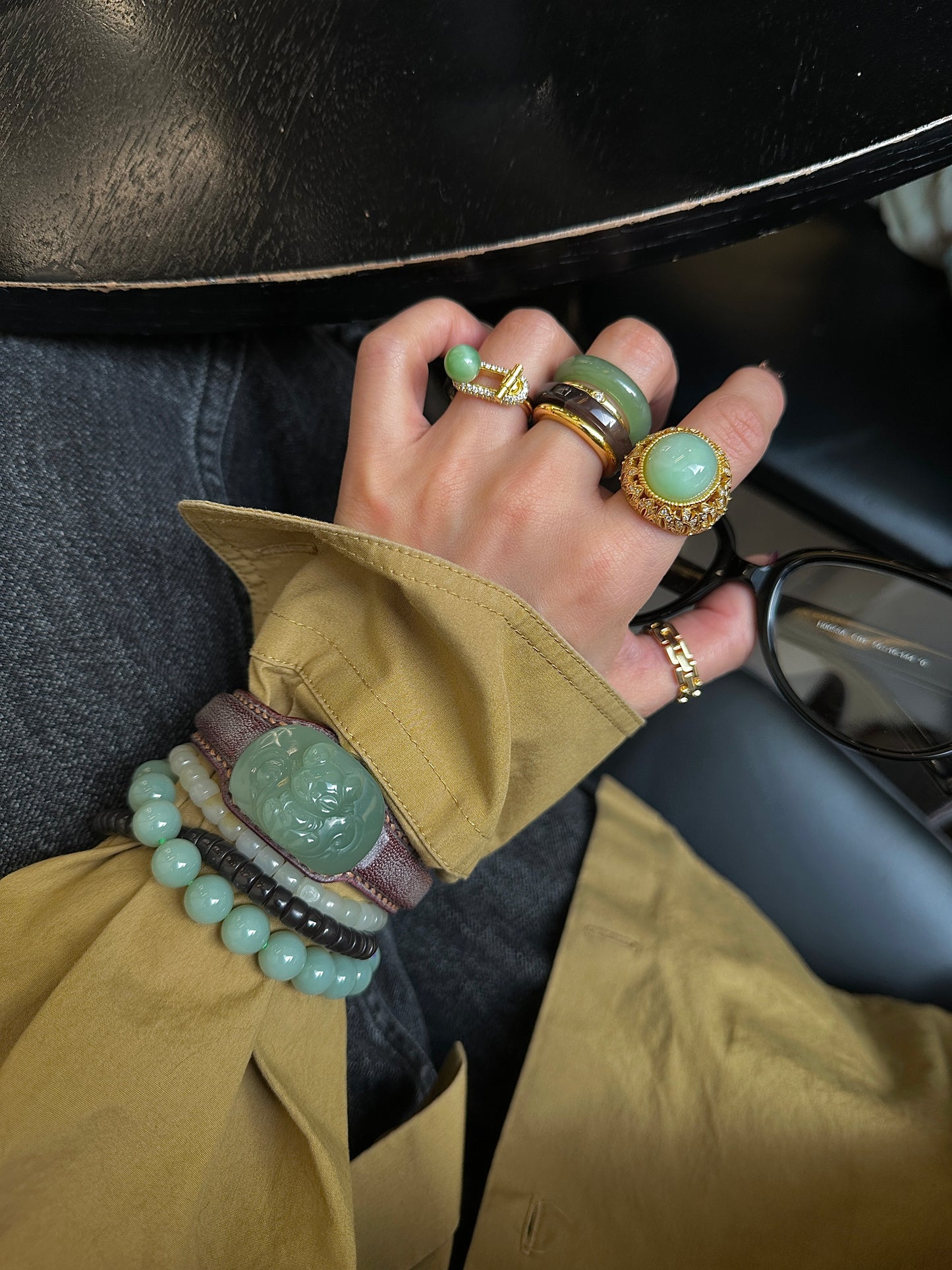 JADE FOX LEATHER BRACELET