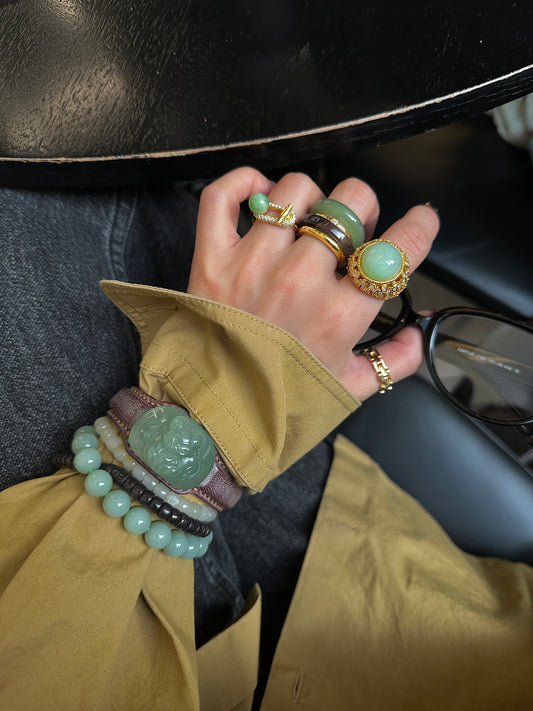 JADE FOX LEATHER BRACELET