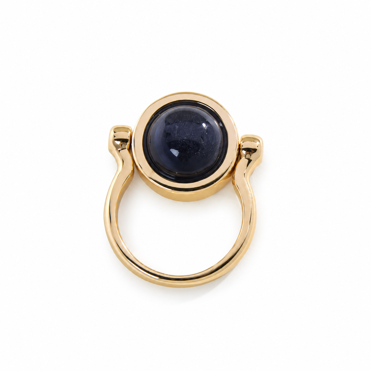 FLIP SPARKLE BLACK JADE RING