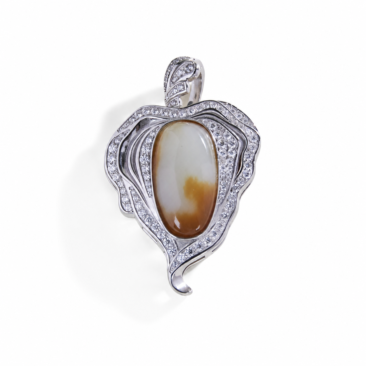SUGAR-WHITE HETIAN JADE PENDANT