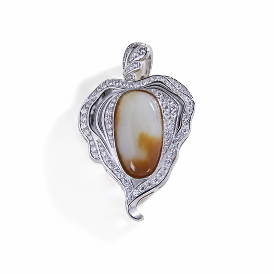 SUGAR-WHITE HETIAN JADE PENDANT