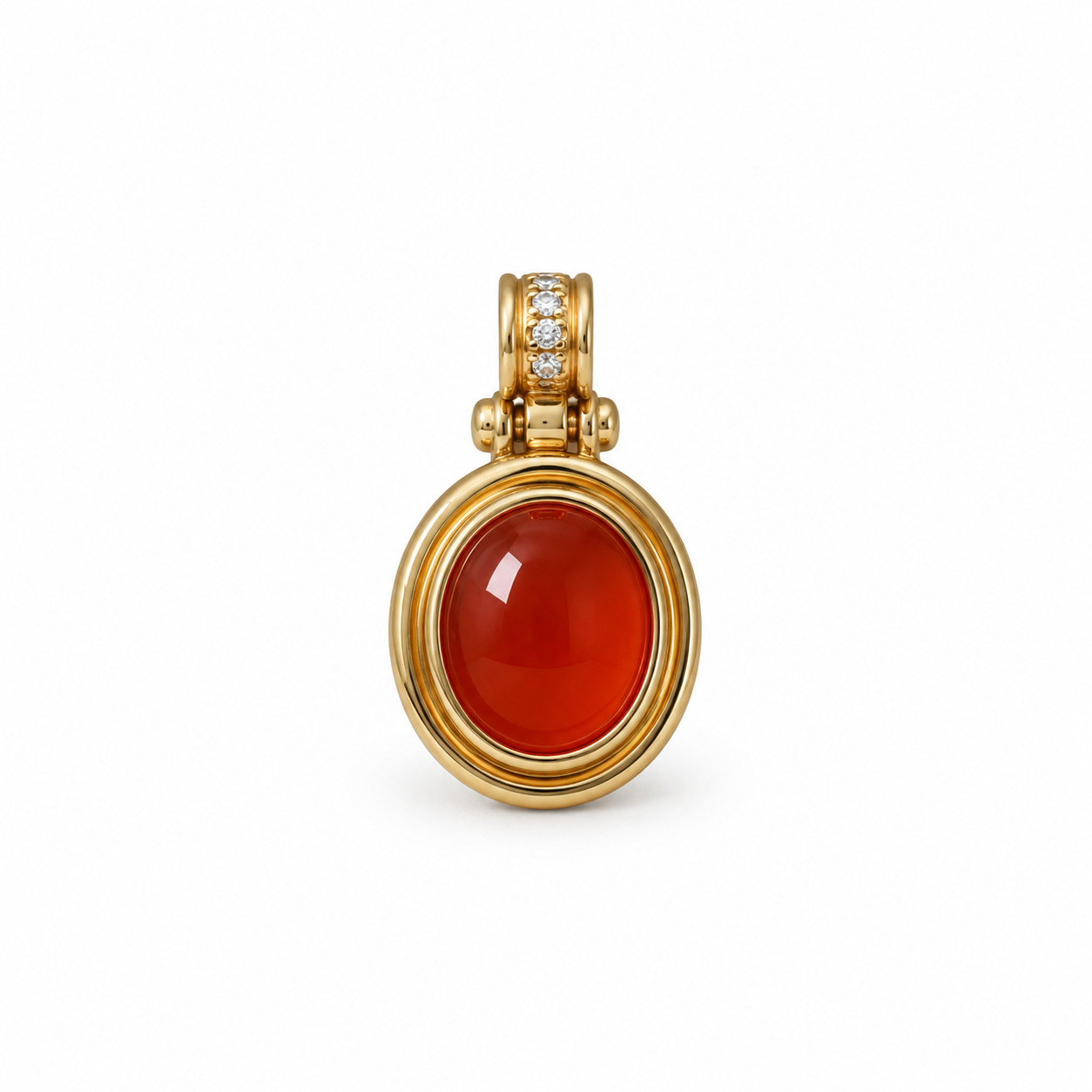 KOI FISH RED AGATE PENDANT